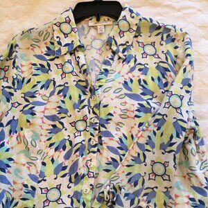 JM Collection size 12 linen blouse